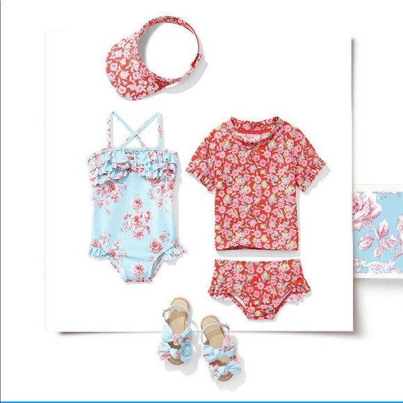 Janie and Jack Floral Ruffle Swimsuit - NWT - Picture 6 of 6